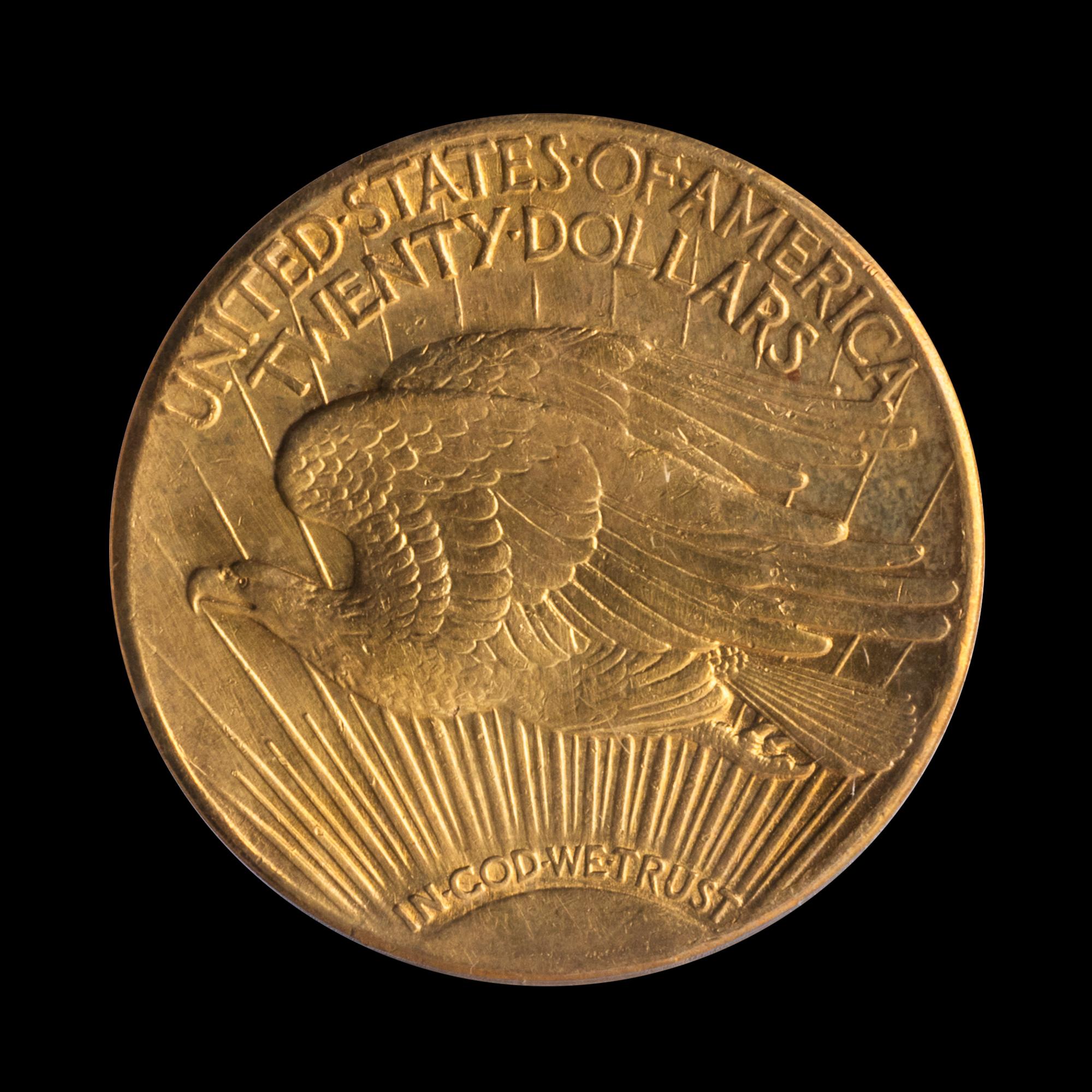 A United States 1925-S St. Gaudens $20 Gold Coin