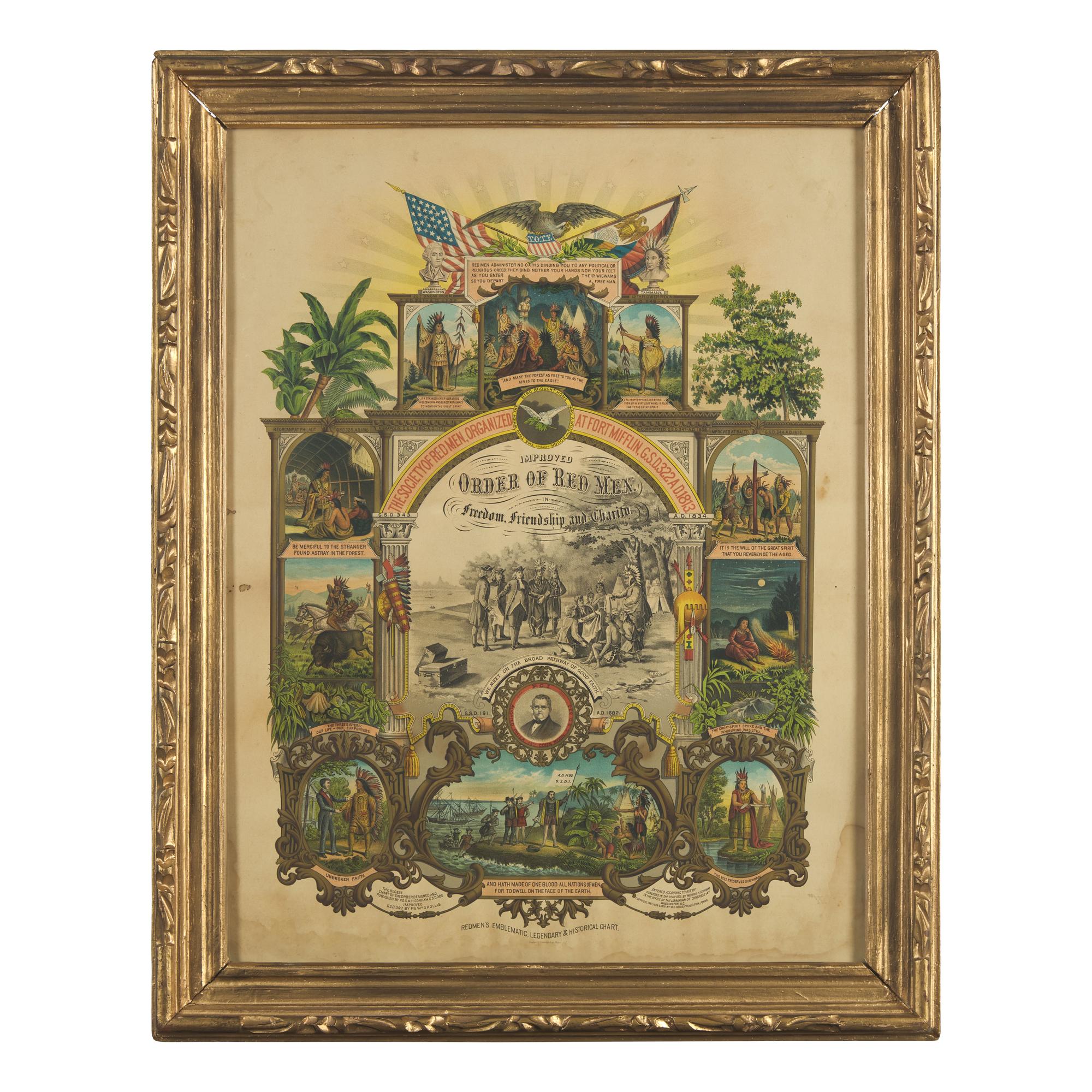 [Philadelphia] Group of 6 prints of William Penn's Treaty with the Indians...