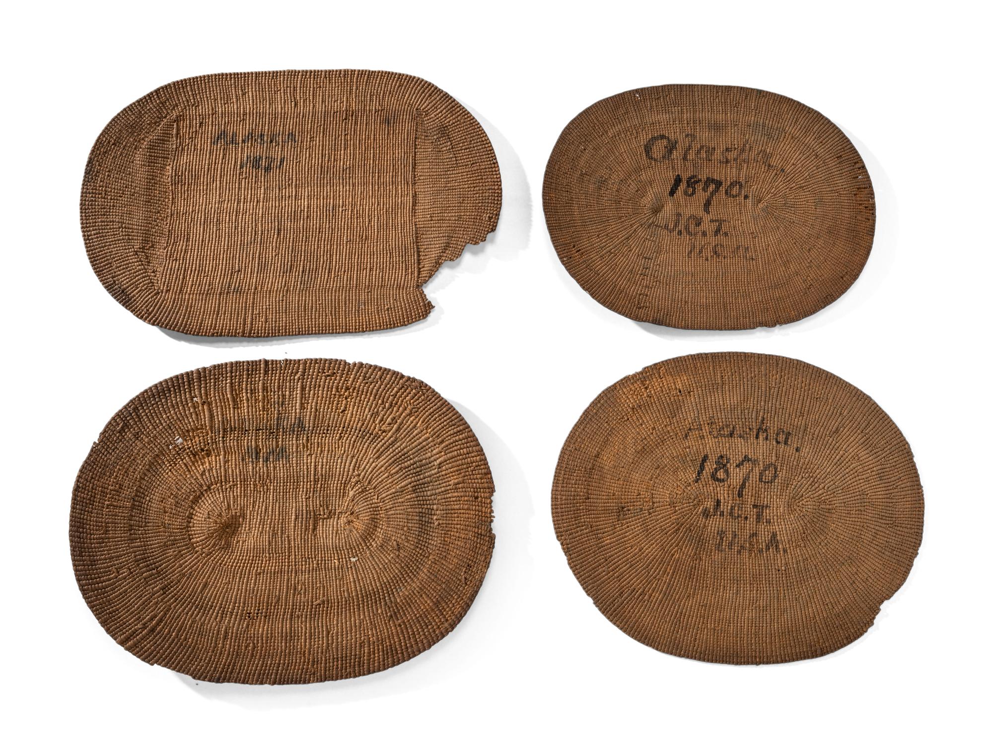 Tlingit Basketry Placemats, with American Flag