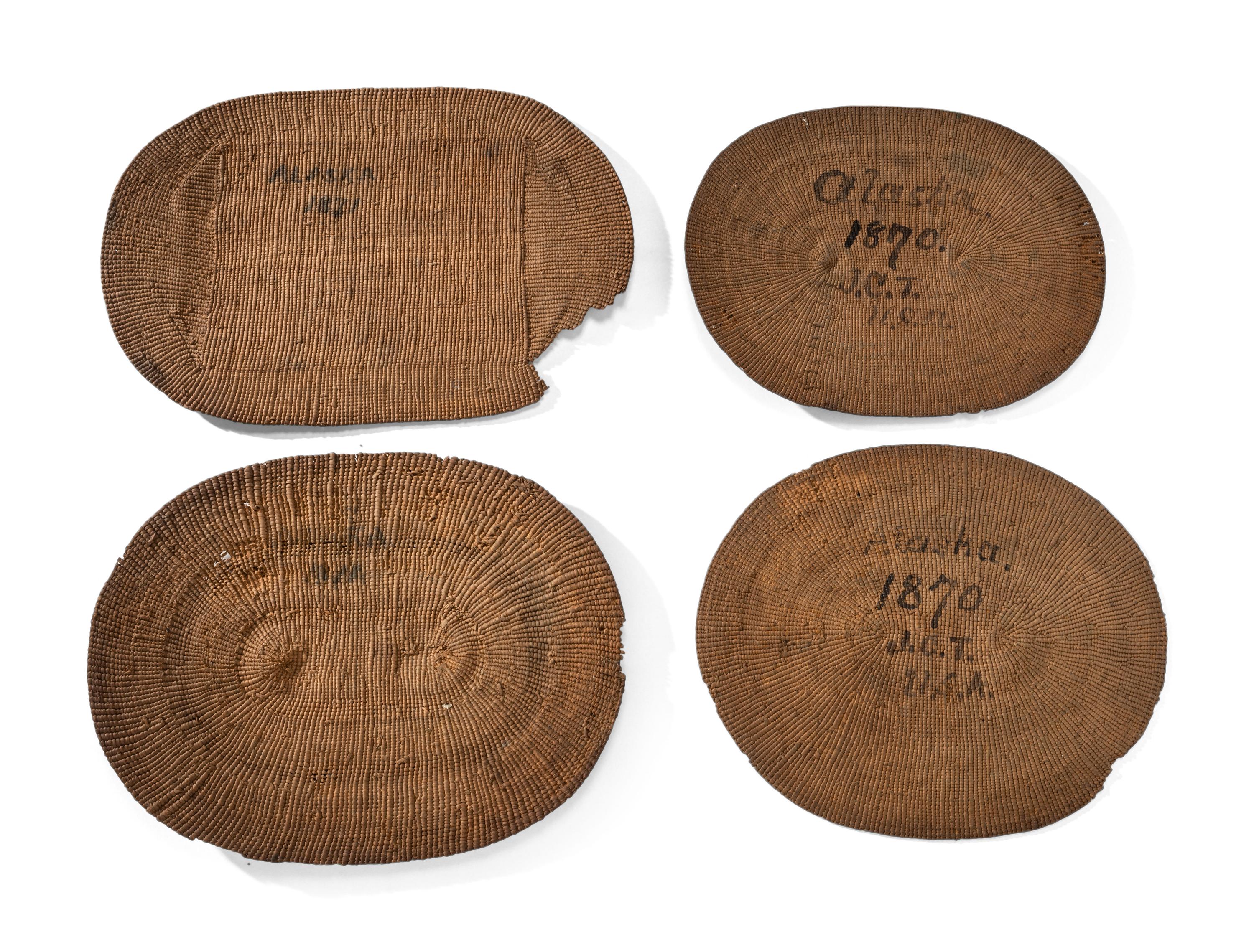 Tlingit Basketry Placemats, with American Flag