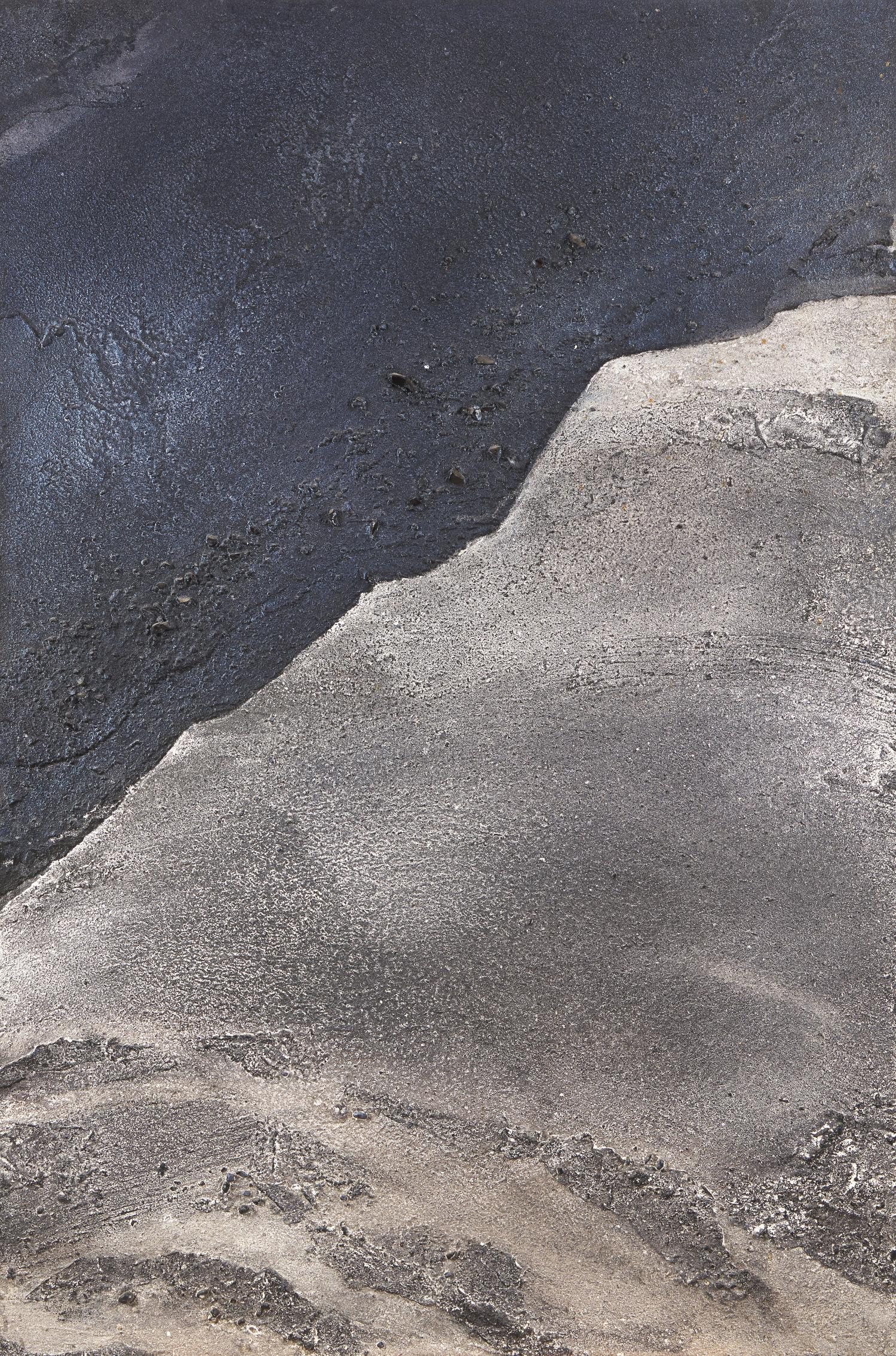 Elaine Kurtz (American, 1928-2003) — Alluvial Diptych with Obsidian , 1999