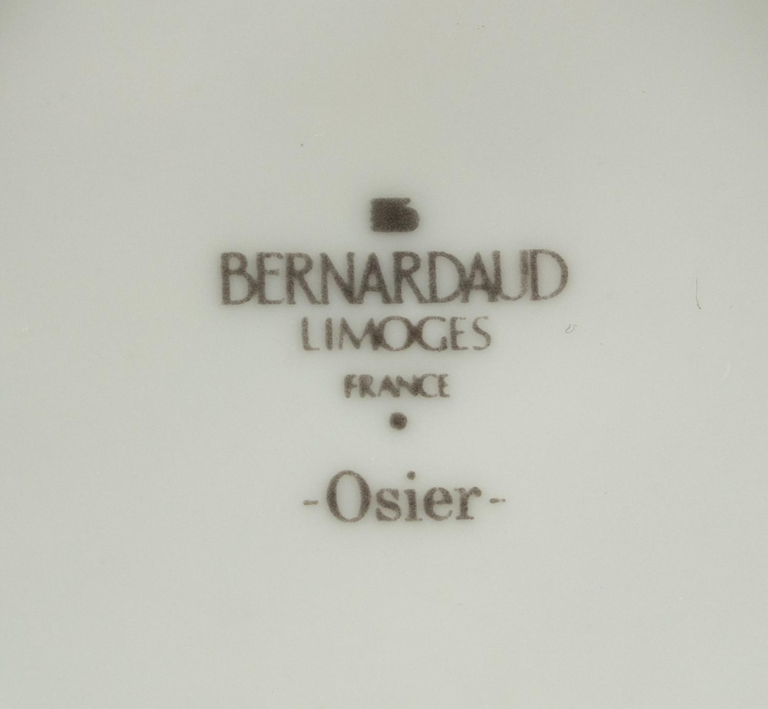 A Bernardaud Limoges Vannerie Porcelain Dinner Service