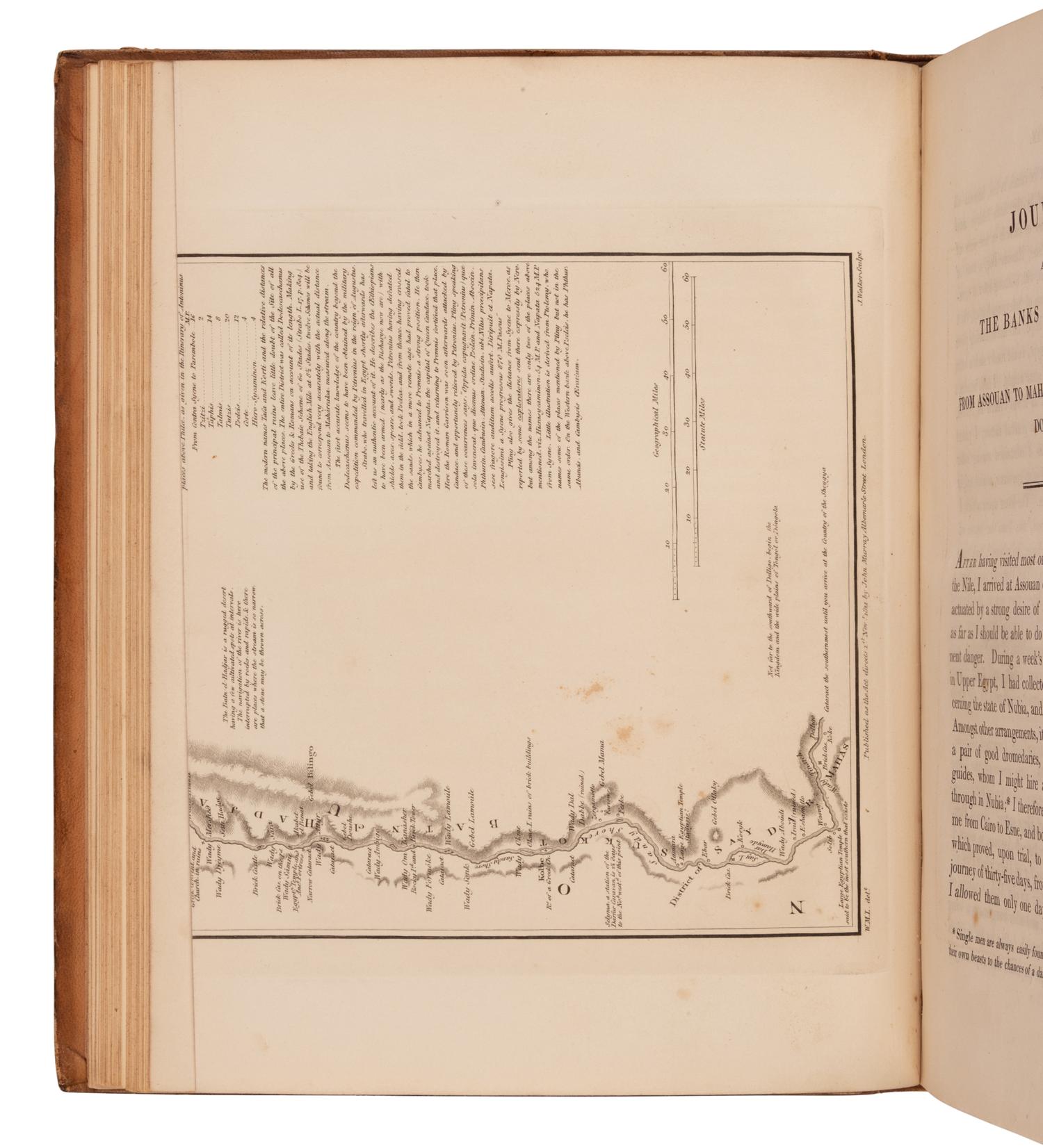 [TRAVEL & EXPLORATION]. BURCKHARDT, John Lewis (1784-1817). Travels in Nubia ... Published by the Association for Promoting the Discovery of the Interior Parts of Africa. London: John Murray, 1822.