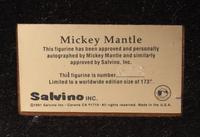A Mickey Mantle Signed Autograph Salvino Figure,