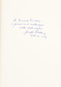 (MUSIC) RODA, JOSEPH. Bows for Musical Instruments of the Violin Family. Chicago, 1959. First printing, Limited ed., Inscribed by Roda.