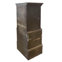 An Iron, Brass, and Wood Safe 24" W x 19" D x 53.5" H — Spain, Circa 1900