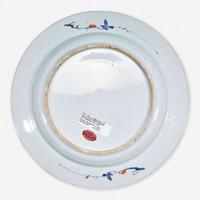 An unusual Chinese export porcelain "rose-verte" floral-decorated charger 五彩出口瓷大盘 Kangxi/Yongzheng period ? ?????