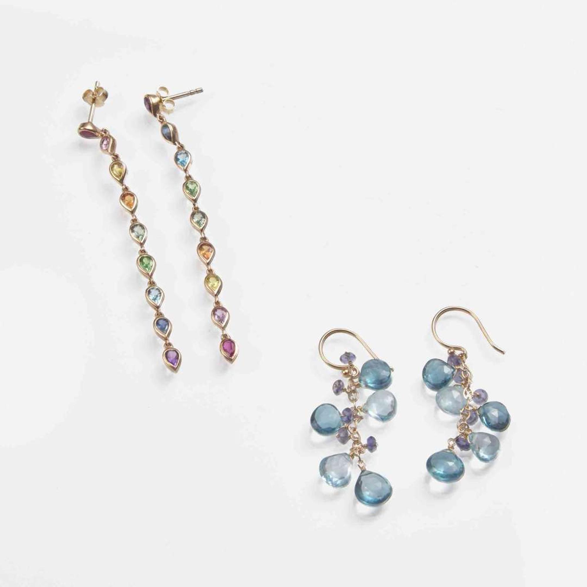 A Collection of Yellow Gold and Gemstone Jewelry