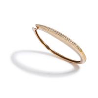 YELLOW GOLD AND DIAMOND BANGLE BRACELET