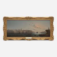 Luigi Maria Galea (Maltese, 1847–1917) View of Marsamxett Harbour, Valletta, Malta