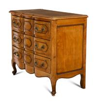A Louis XV Walnut Block Front Commode