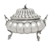 A Peruvian Silvered-Metal Tureen