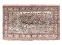 A Persian Silk Pictorial Rug