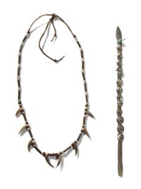 Snapping Turtle Claw Necklace and German Silver Hair Drop