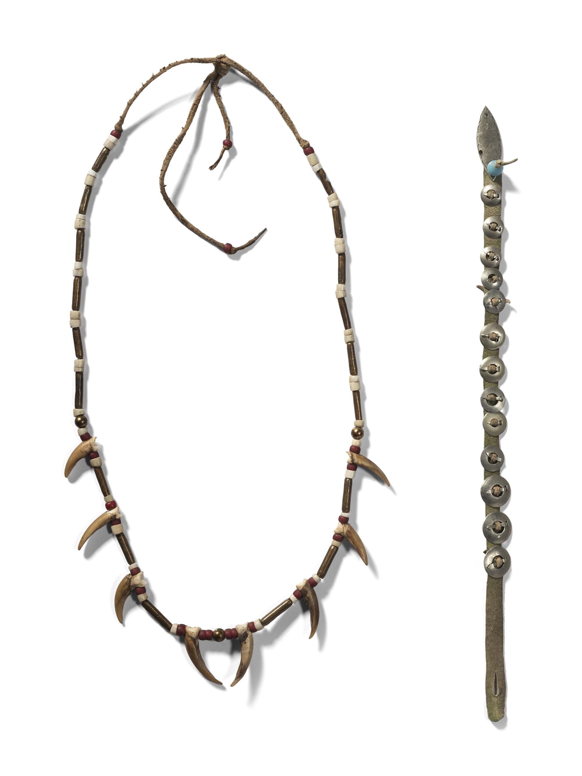 Snapping Turtle Claw Necklace and German Silver Hair Drop