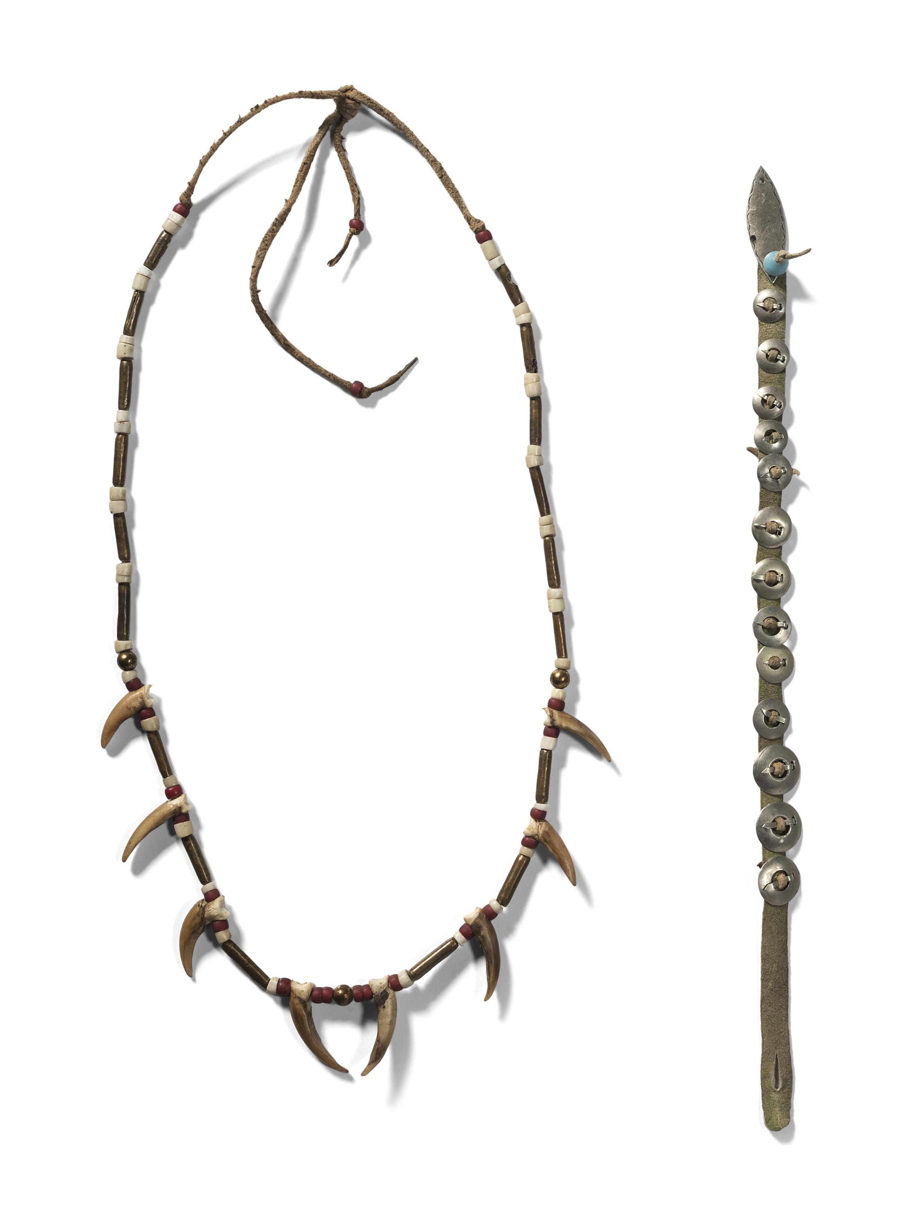 Snapping Turtle Claw Necklace and German Silver Hair Drop