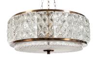 An Orrefors Flush Mount Fixture with Clear Glass
