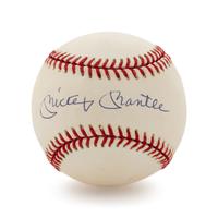 A Mickey Mantle Single Signed Baseball