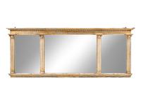 A Neoclassical Giltwood Overmantel Mirror
