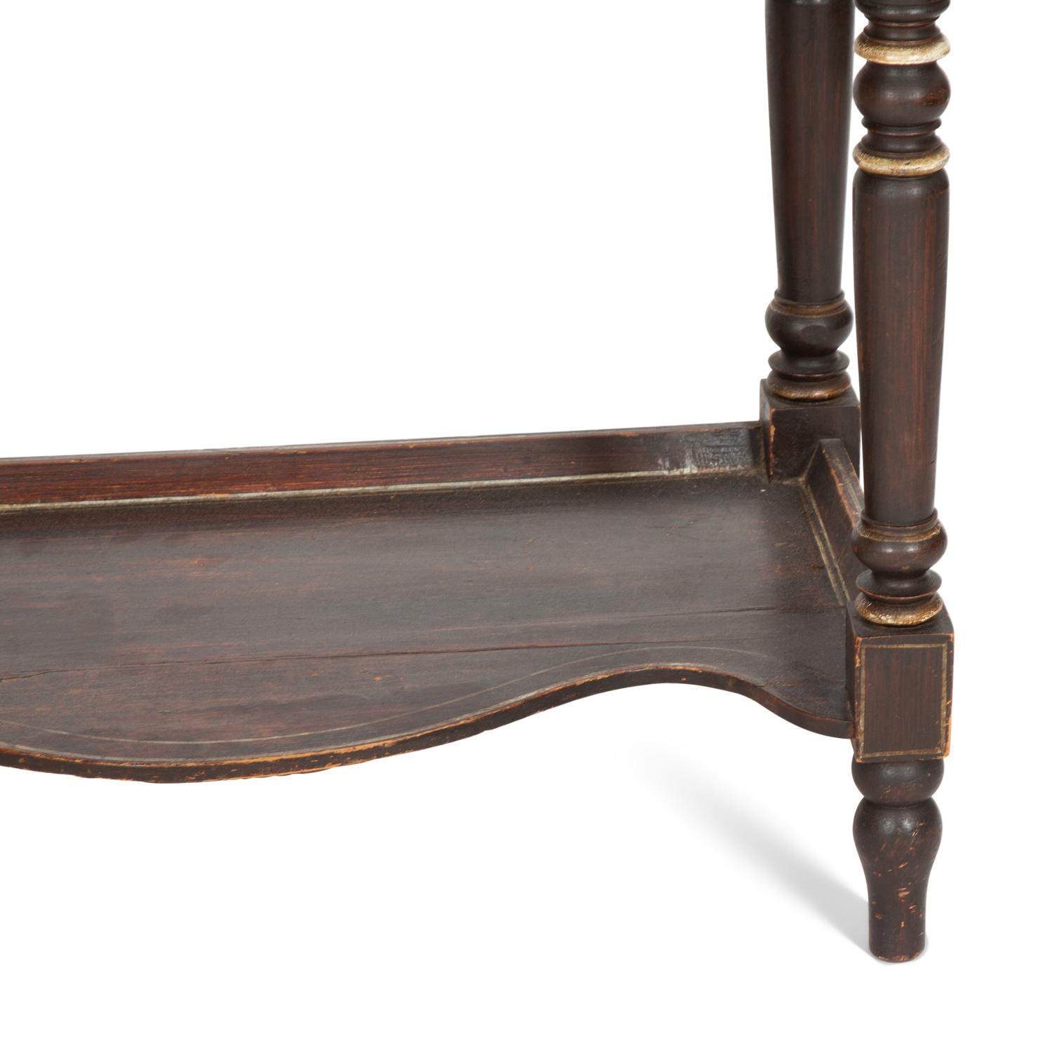 A Grain-Painted and Marbleized Dressing Table