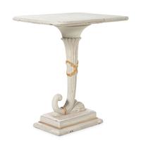 A Continental White-Painted Cornucopia-Form Side Table