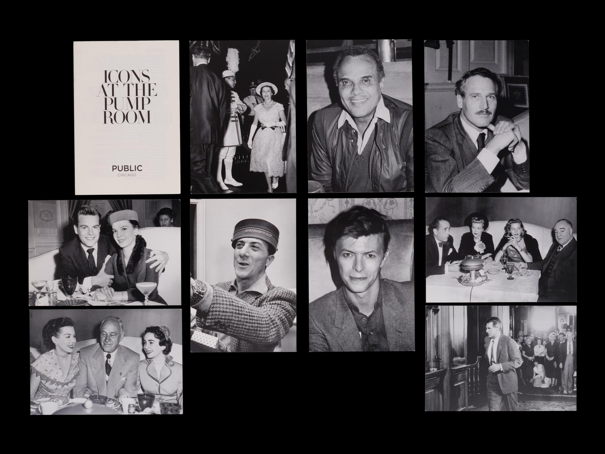 (Celebrity in Chicago). A group of 6 pieces of ephemera relating to celebrity and entertainment in Chicago, comprising: