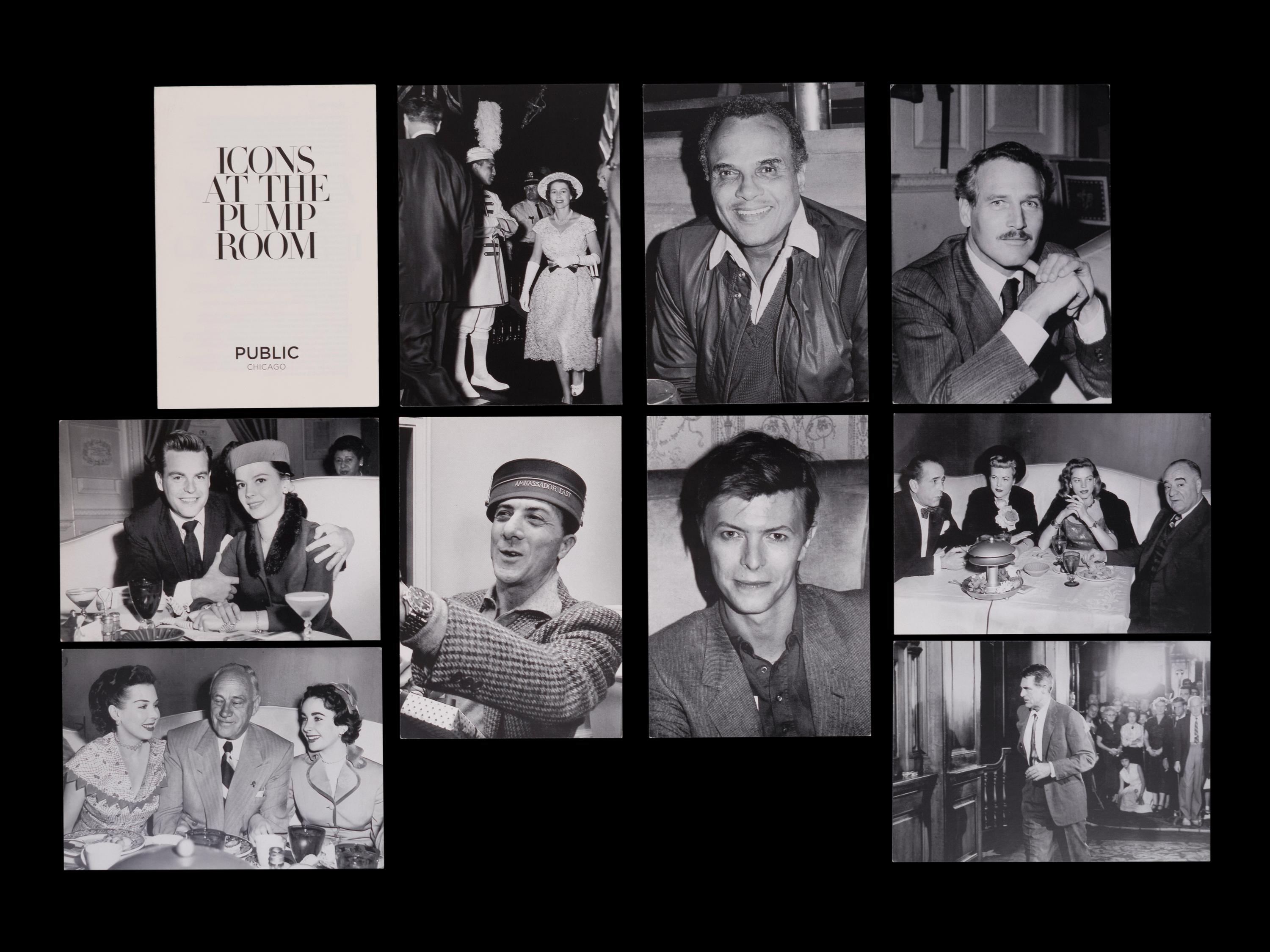 (Celebrity in Chicago). A group of 6 pieces of ephemera relating to celebrity and entertainment in Chicago, comprising: