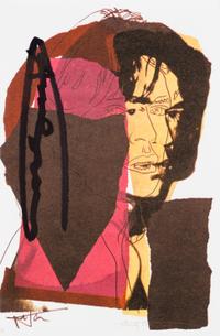 Andy Warhol, (American, 1928-1987), Mick Jagger, 1975 (set of ten announcement cards with cover published by Castelli Graphics for the