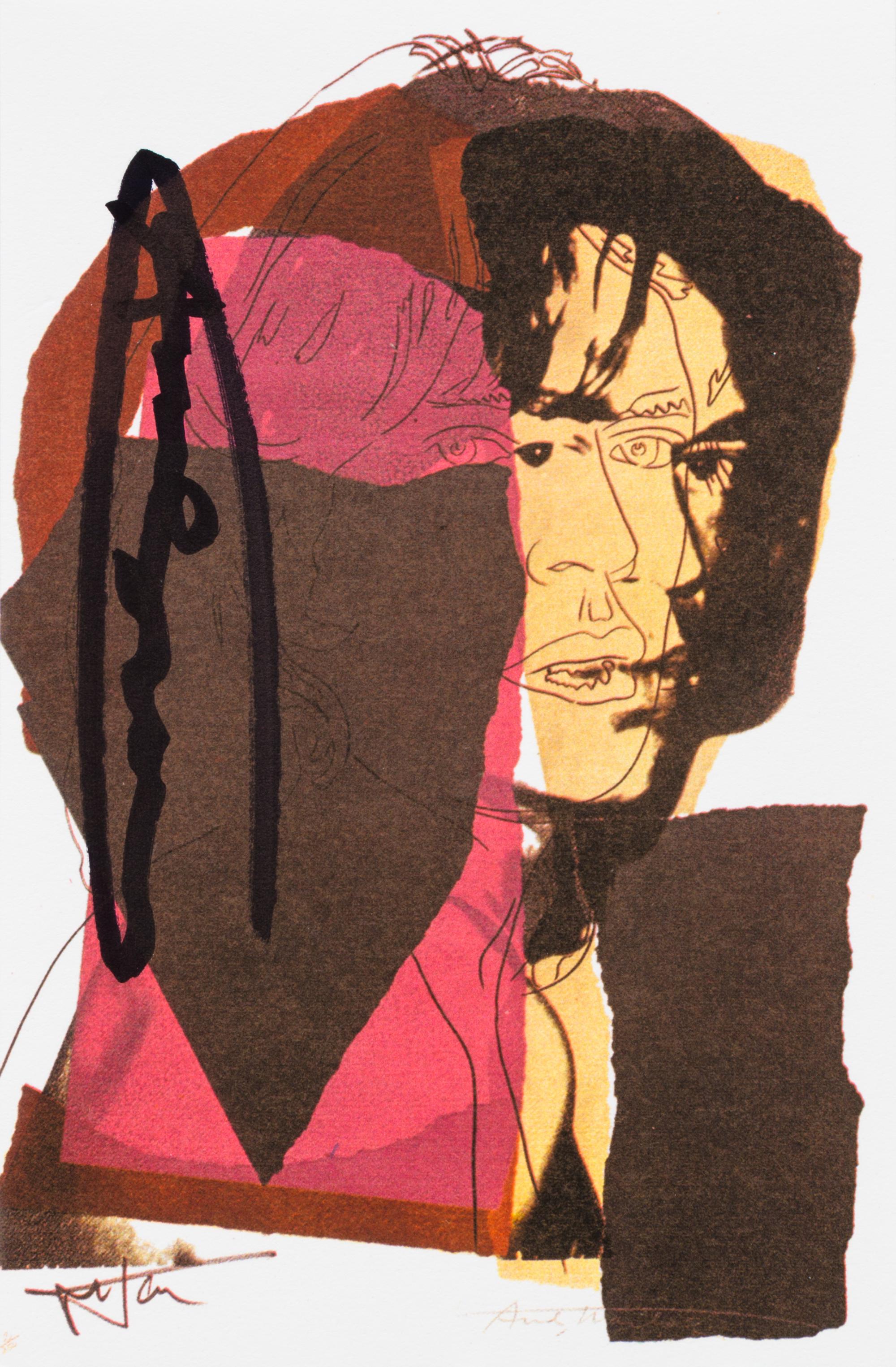 Andy Warhol, (American, 1928-1987), Mick Jagger, 1975 (set of ten announcement cards with cover published by Castelli Graphics for the