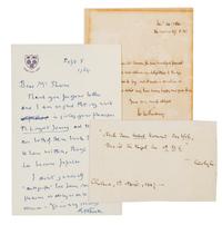 [BRITISH AUTHORS]. A group of 3 manuscripts by British authors.