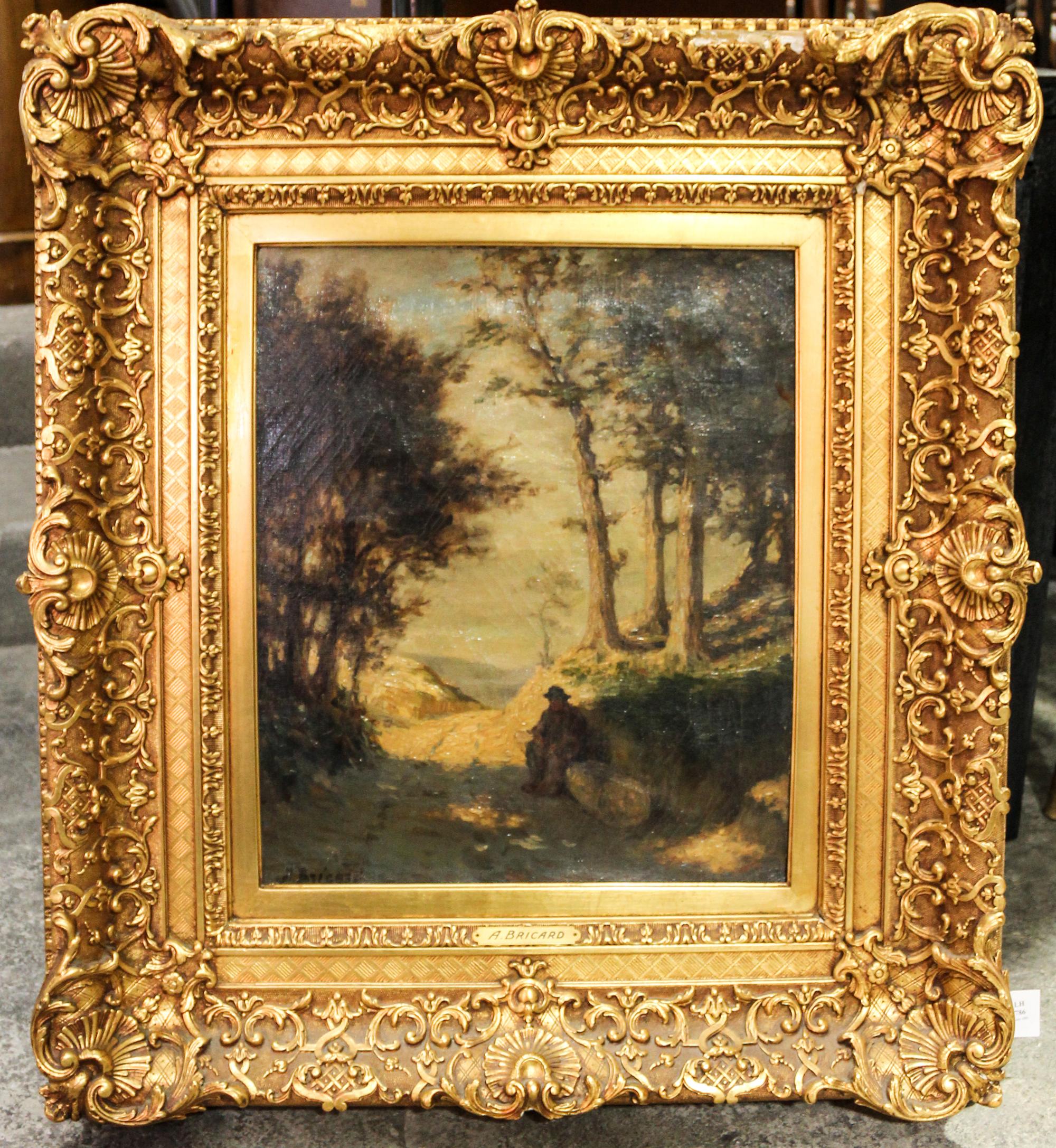 Francois Xavier Bricard, (French, 1881-1935), Figure in Landscape