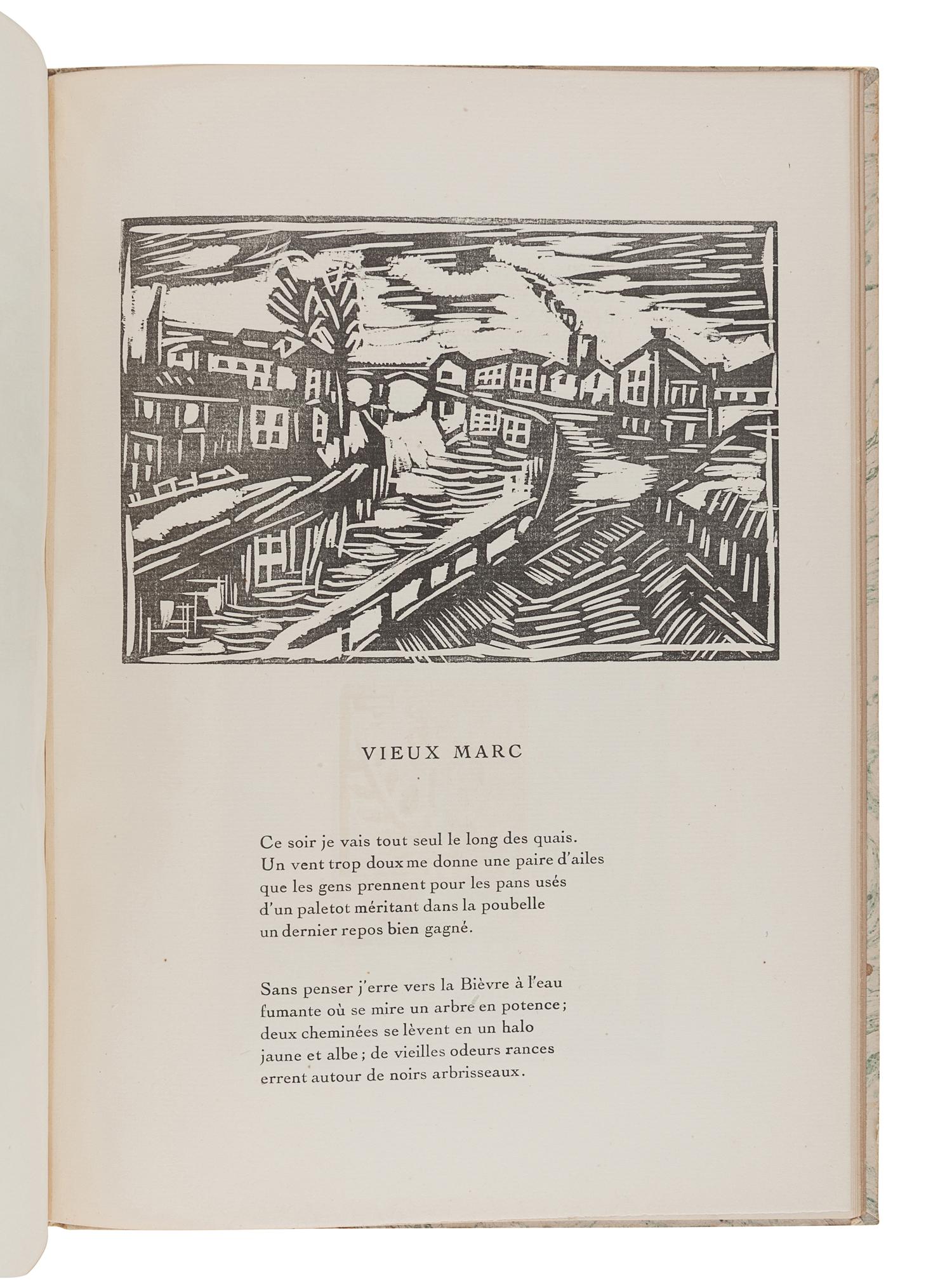 [ARTIST'S BOOK]. VLAMINCK, Maurice de, illustrator. -- VANDERPYL, Fritz. Voyages . Paris: Éditions de la Galerie Simon, 1920.