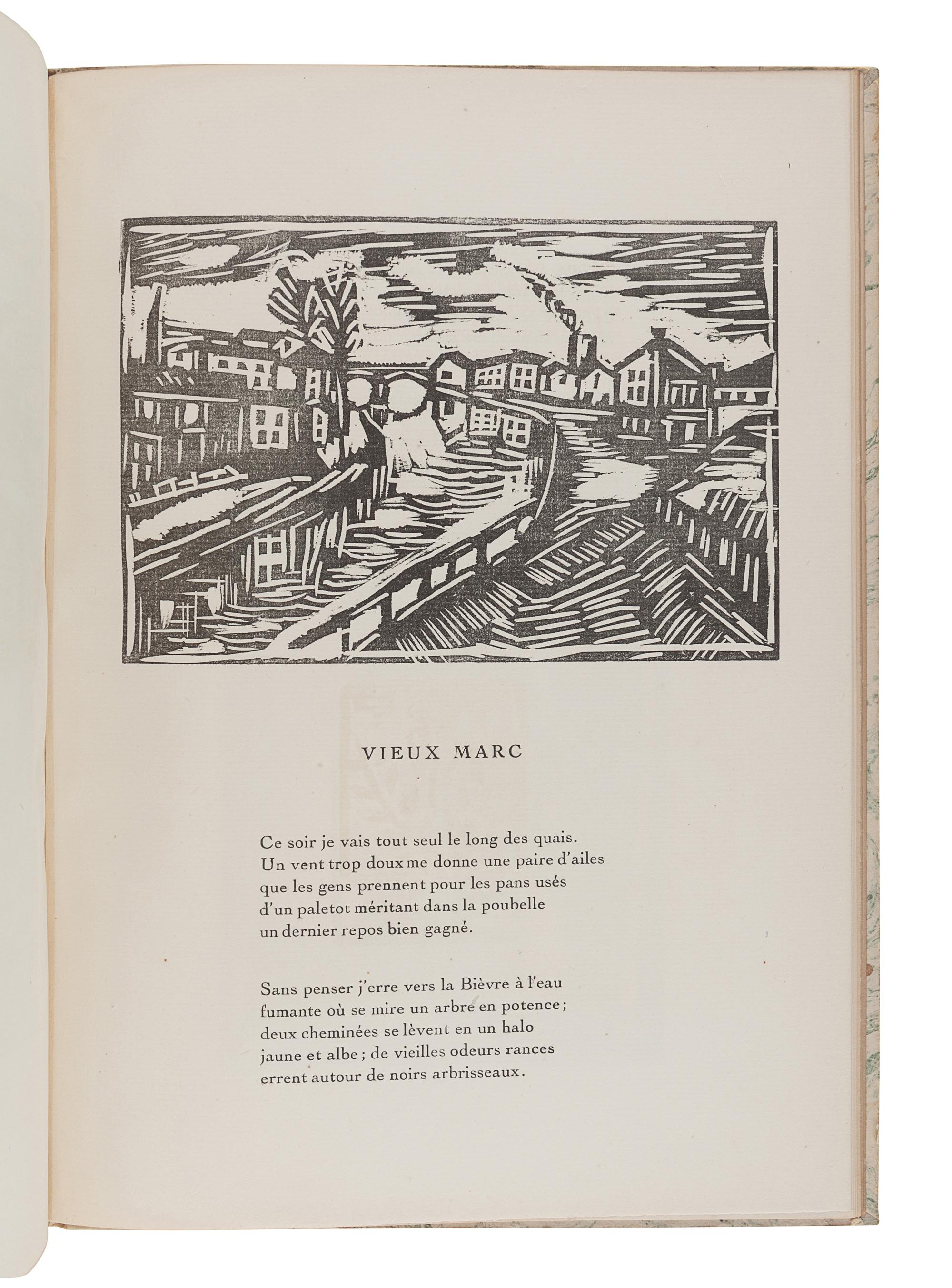 [ARTIST'S BOOK]. VLAMINCK, Maurice de, illustrator. -- VANDERPYL, Fritz. Voyages . Paris: Éditions de la Galerie Simon, 1920.