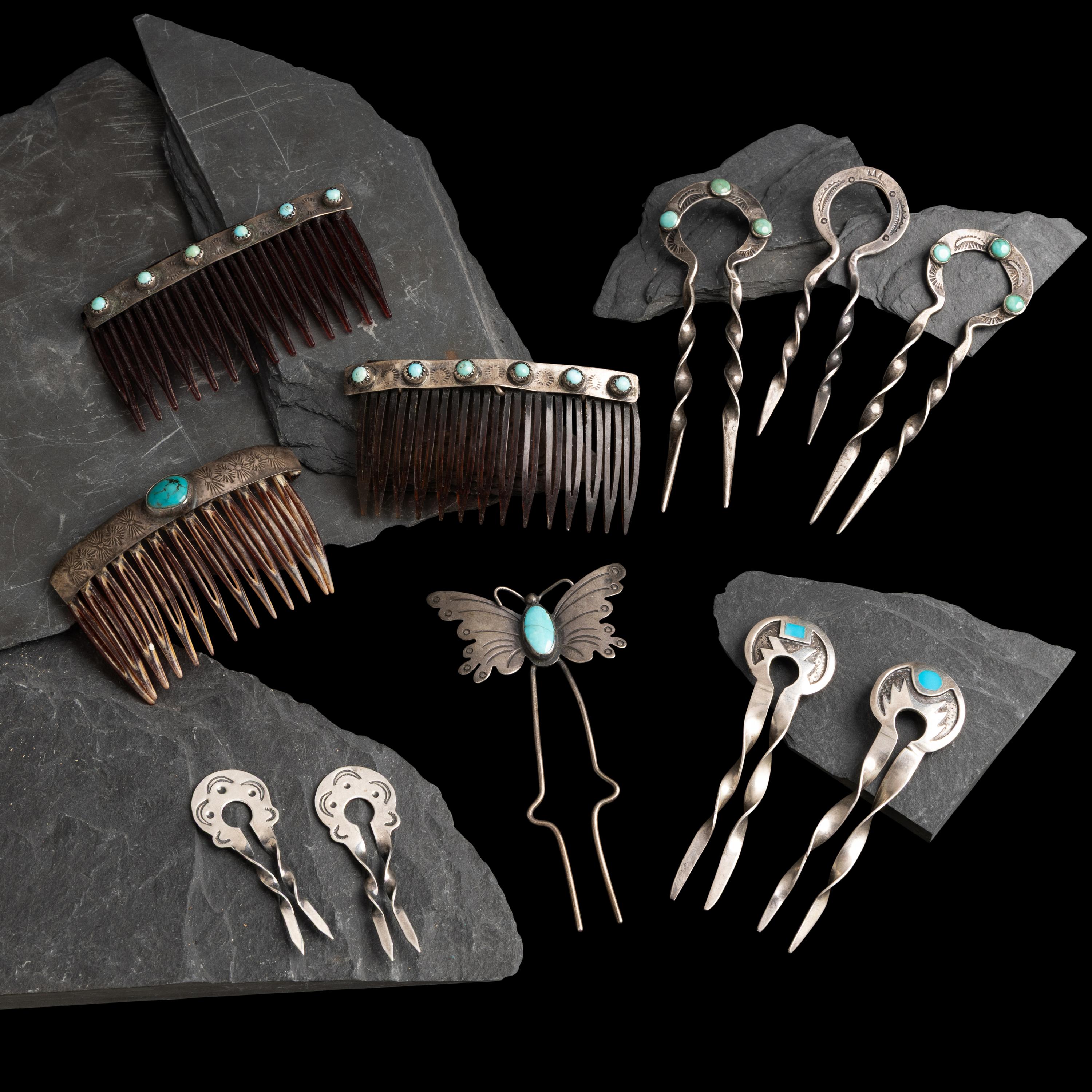 Navajo Silver Hair Accessories