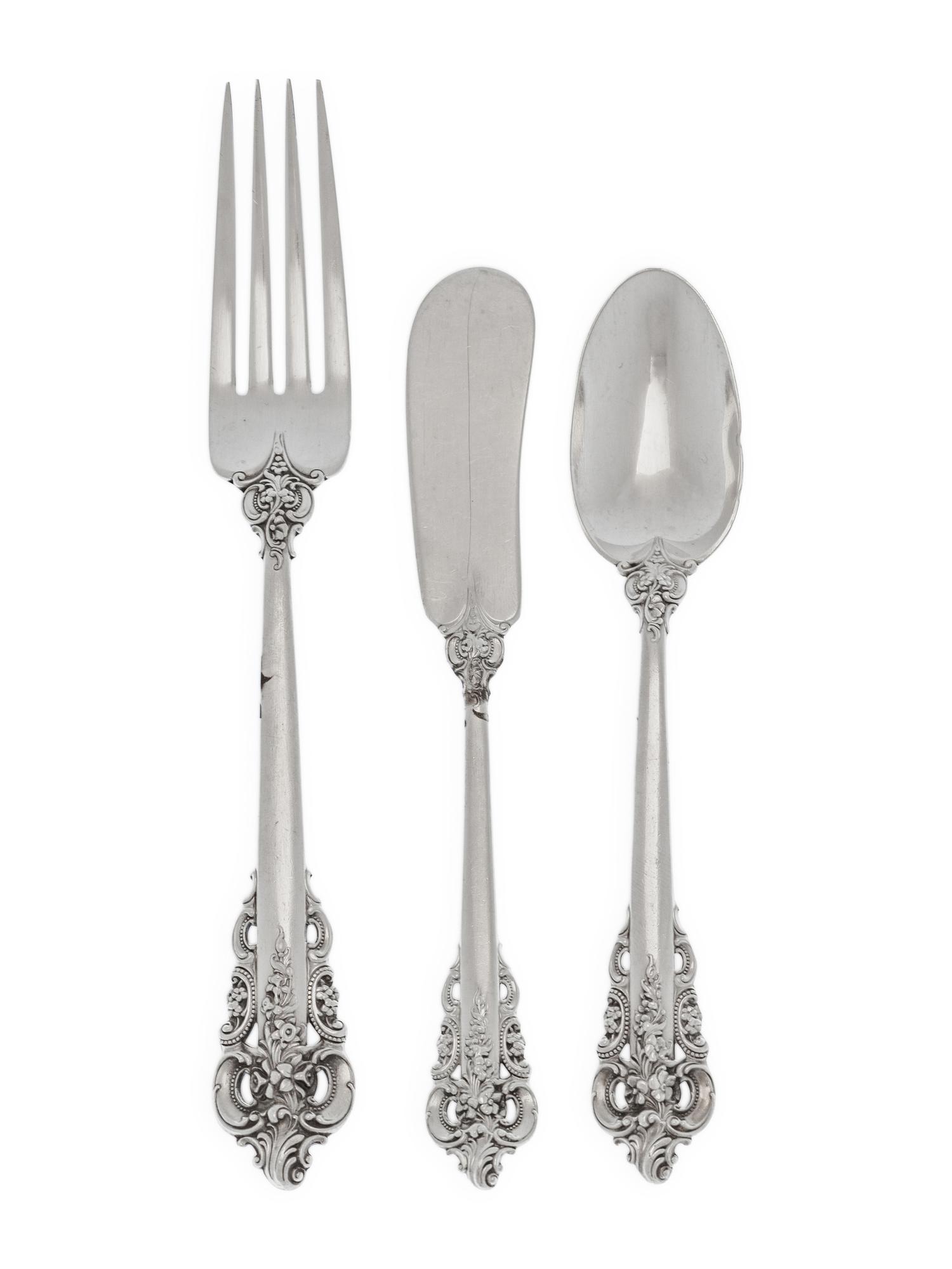 An American Silver Flatware Service
