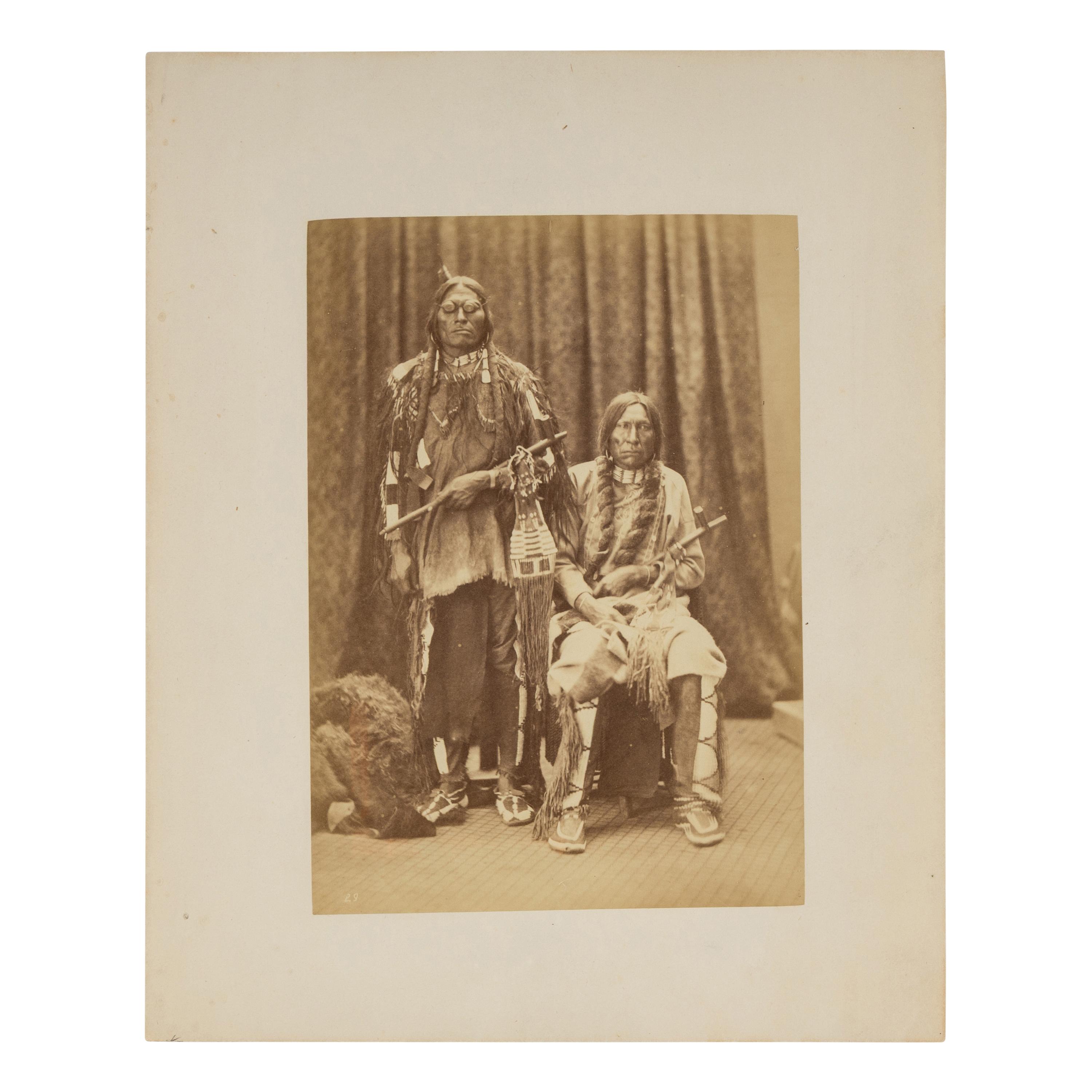 Crazy Head and Spotted Wolf, Northern Cheyenne, ca 1870s
