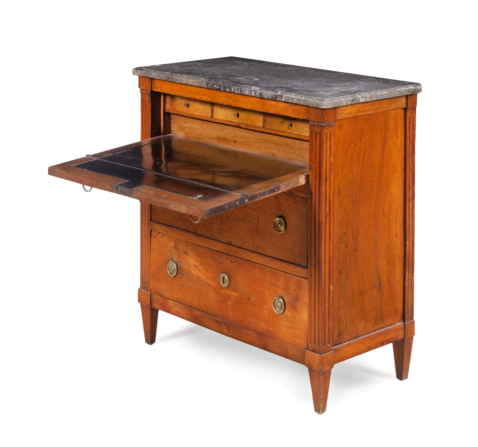 A Louis XVI Marble-Top Commode