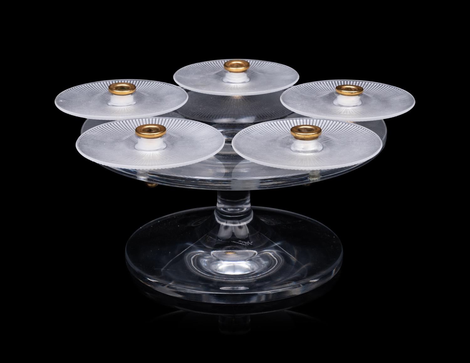 A Lalique Sophia Candelabrum