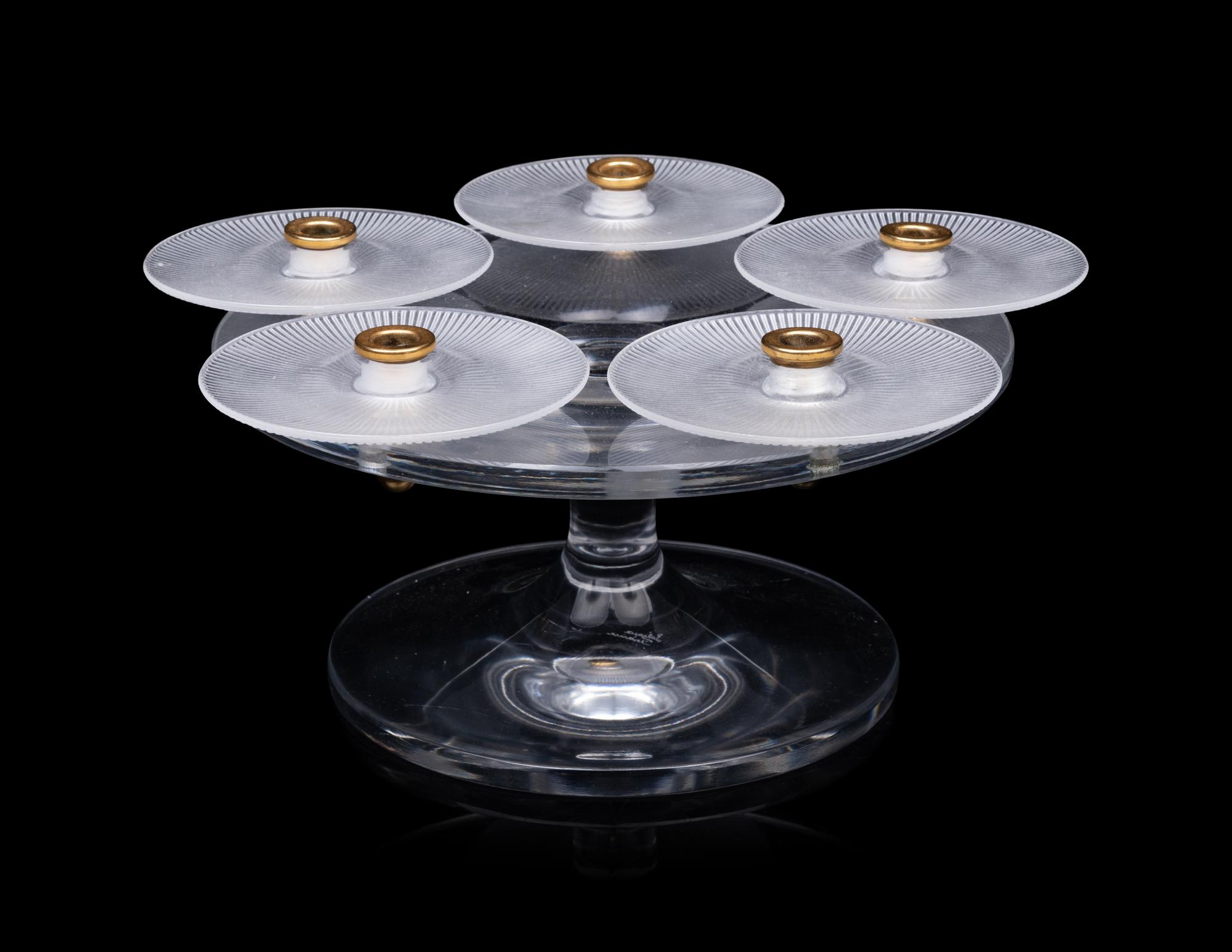 A Lalique Sophia Candelabrum