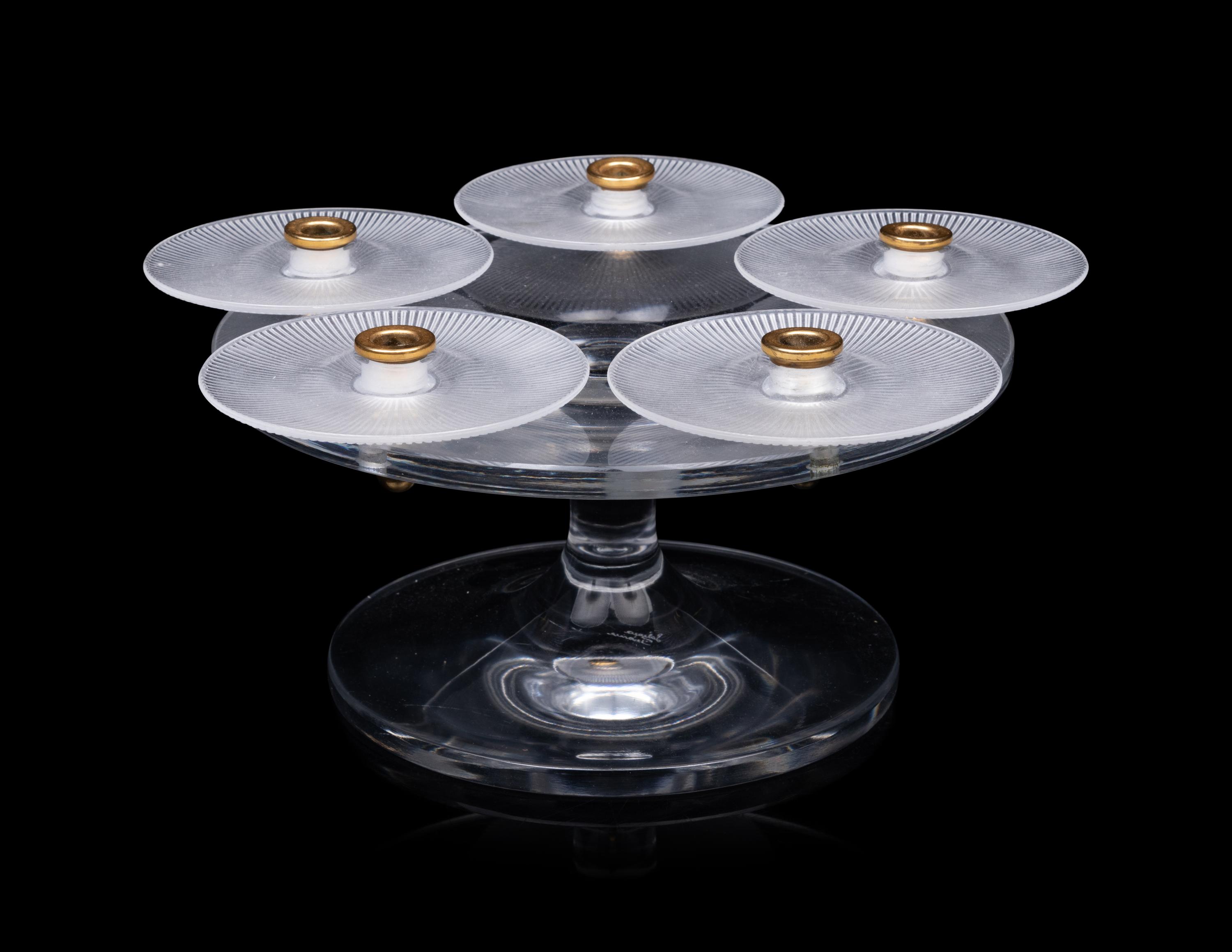 A Lalique Sophia Candelabrum