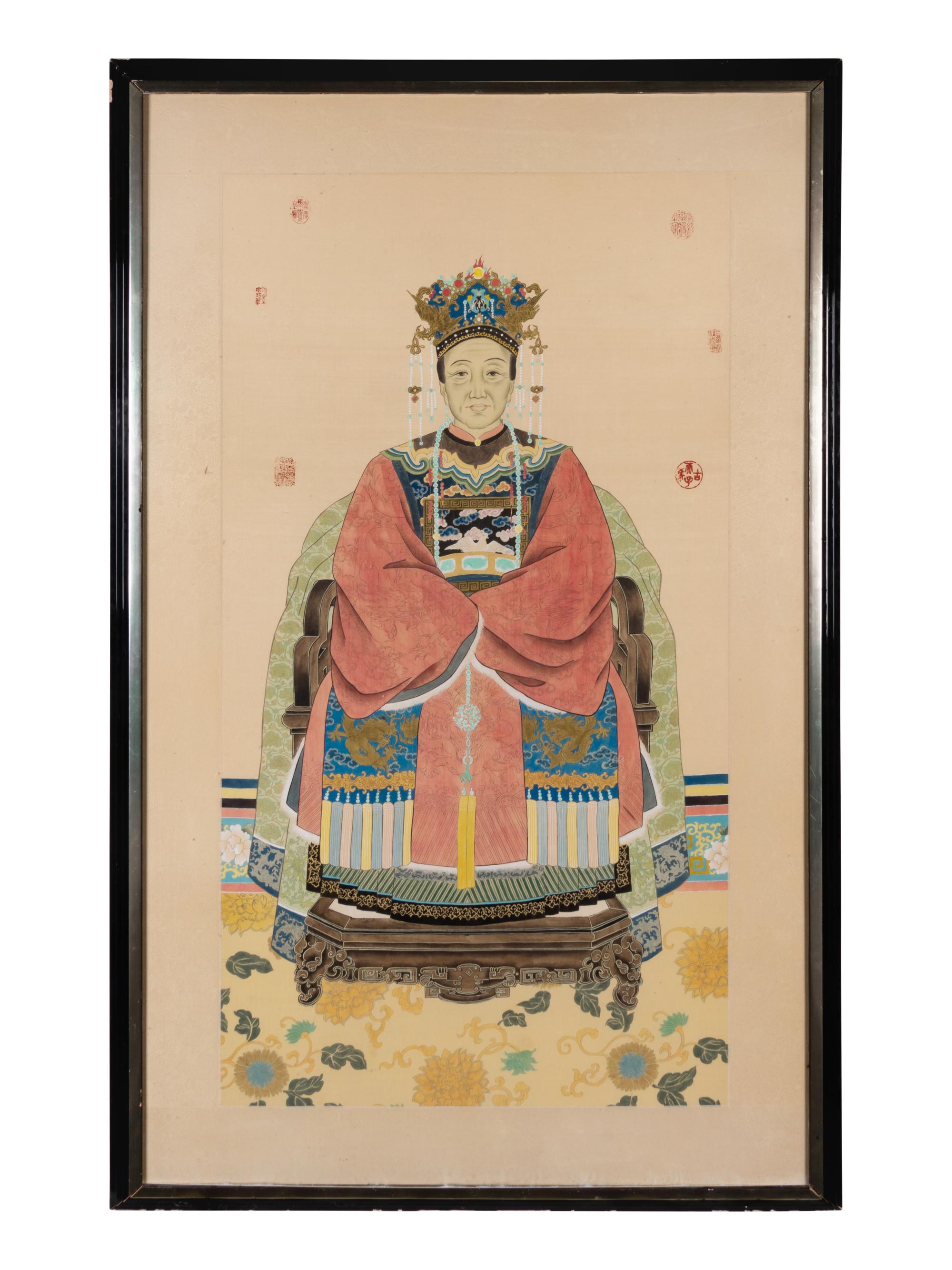 A Pair of Chinese Ancestral Portraits