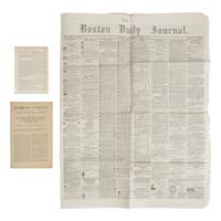 [Lincoln, Abraham (1809-1865)]. A group of 3 items, comprising: