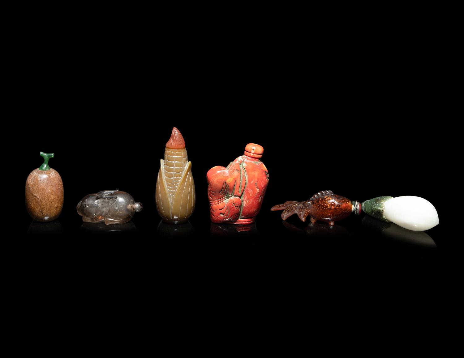 Six Chinese Snuff Bottles