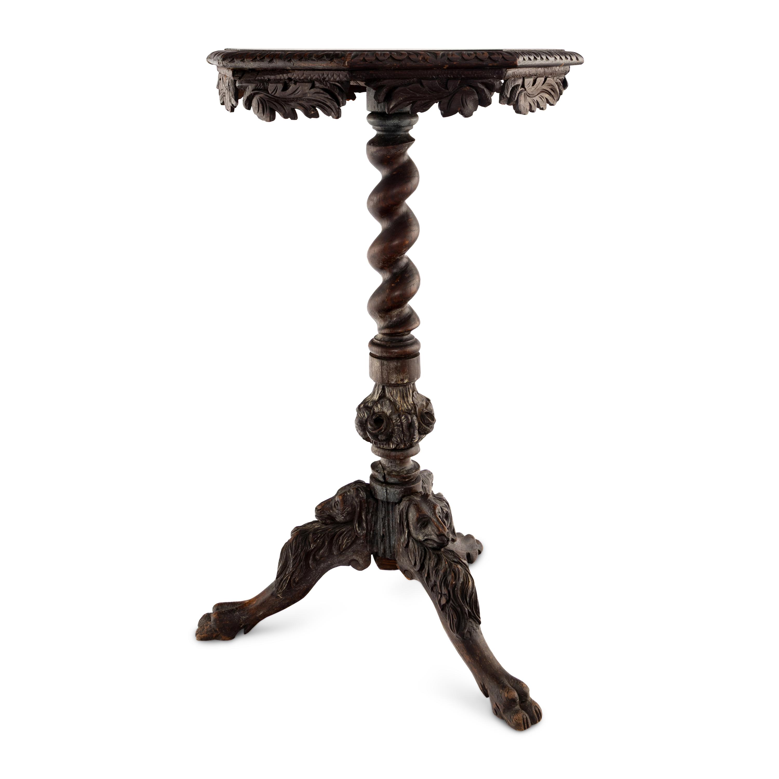 An Italian Oak Side Table