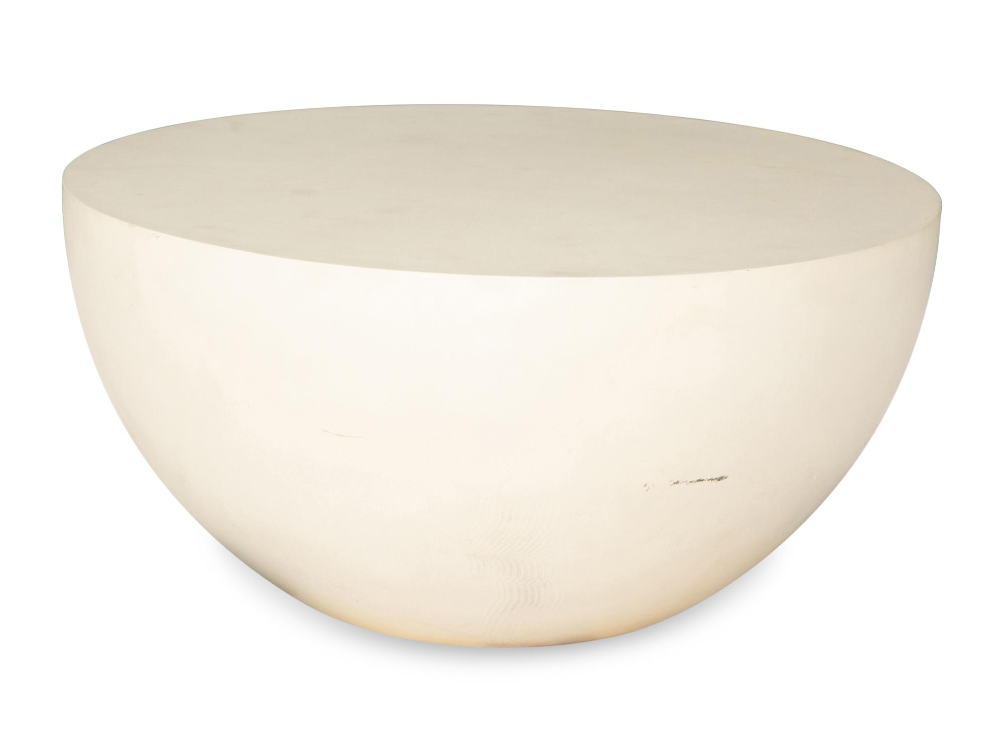 RECOMMENDED FOR DONATION - A Contemporary White Fiberglass/Resin Side Table