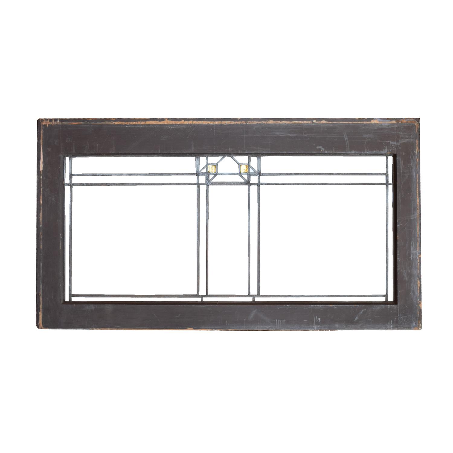 A Frank Lloyd Wright Window from the Oscar Steffens House 39.5" W x 1.5" D x 21.5" H — United States, Circa 1909