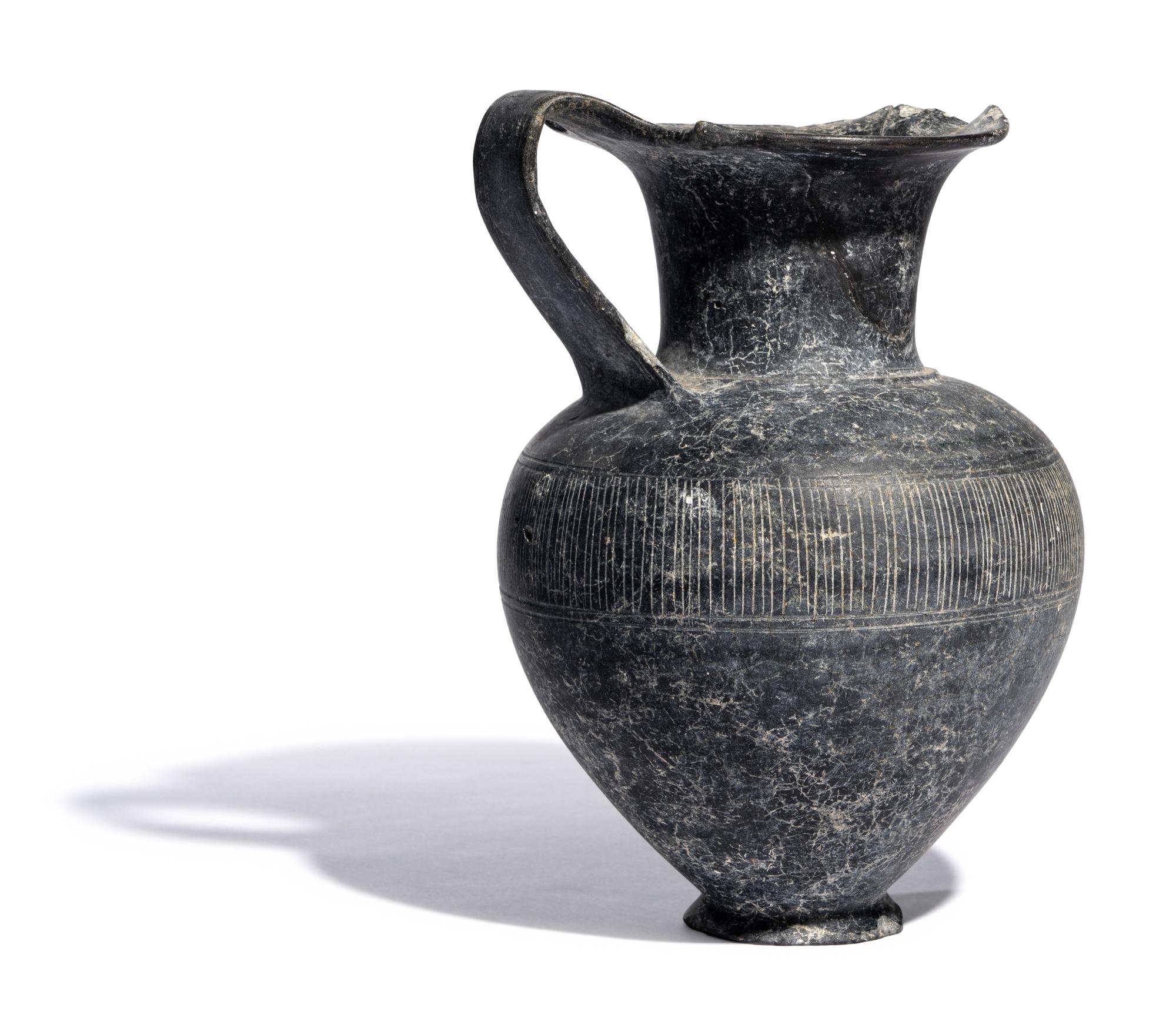 An Etruscan Bucchero Oinochoe