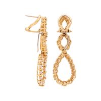 CONVERTIBLE YELLOW GOLD AND DIAMOND EARCLIPS