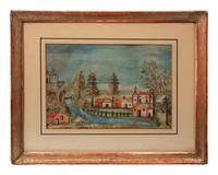 An English Needlework and Painted Picture