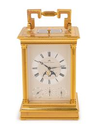 A Swiss Brass Carriage Clock